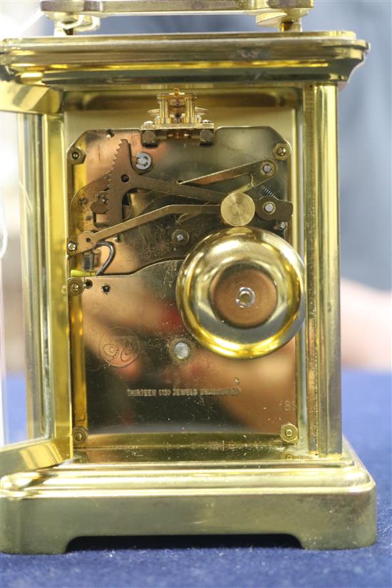 A carriage clock, 5in.